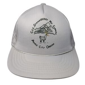 C.E.E. Strawberry Snapback Rope Trucker Hat Gray One Size Mesh Back